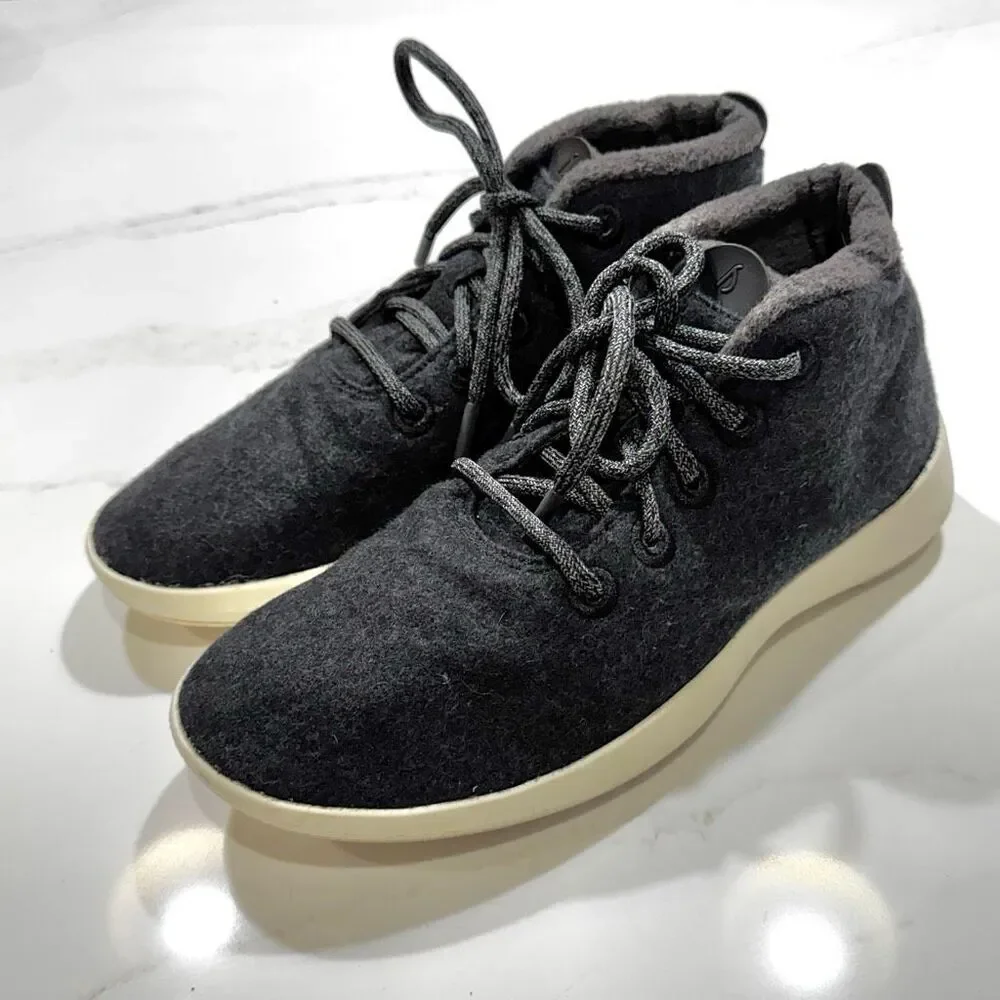 Allbirds Wool Runner Up Mizzles Ankle Boots. Charcoal Gray. Size 9.